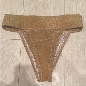 free-est Dylan Lurex High-Waist Bikini Bottoms